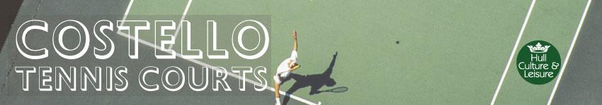 Costello tennis courts banner