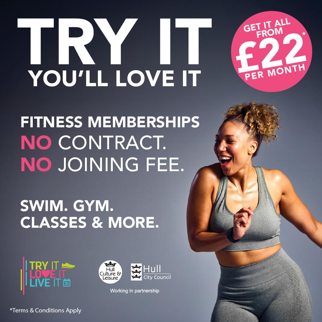 Fitness memberships from £22, no contract, no joining fee.