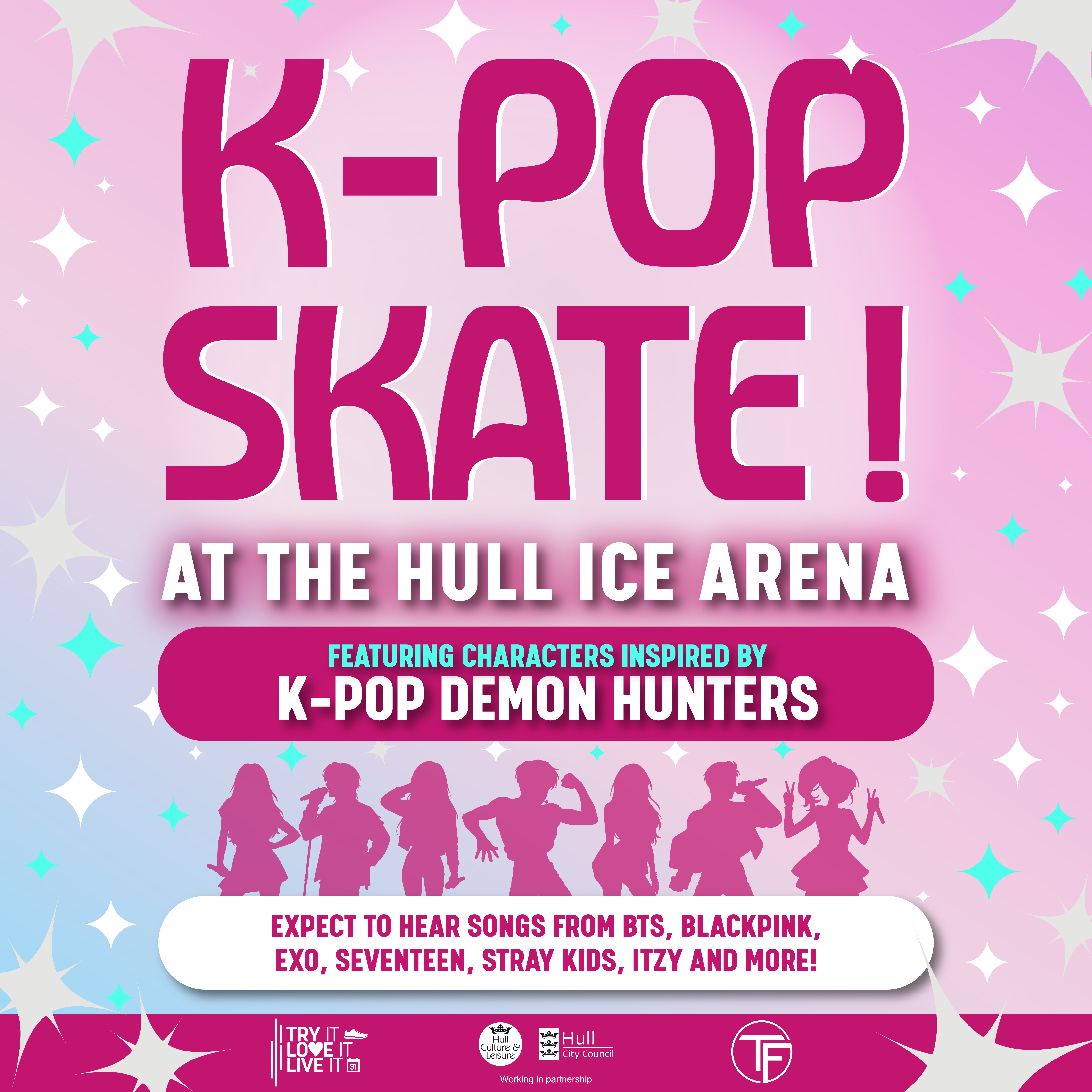 KPOP ice skate advert