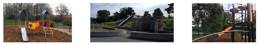 Photographs of playground equipment