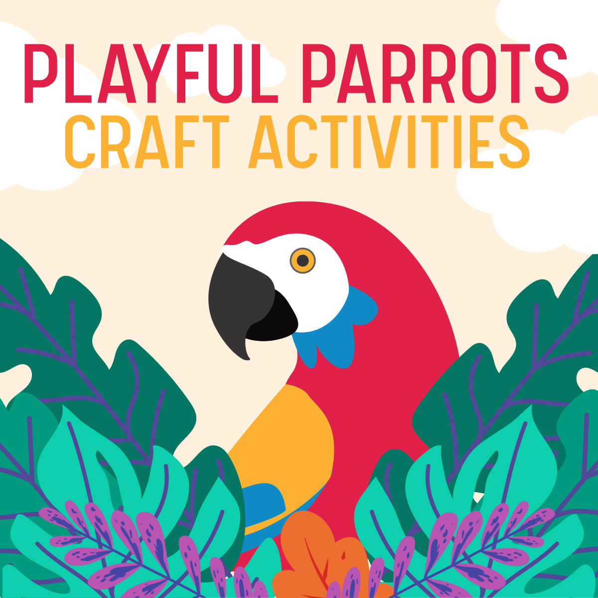 Parrot image, for craft activities