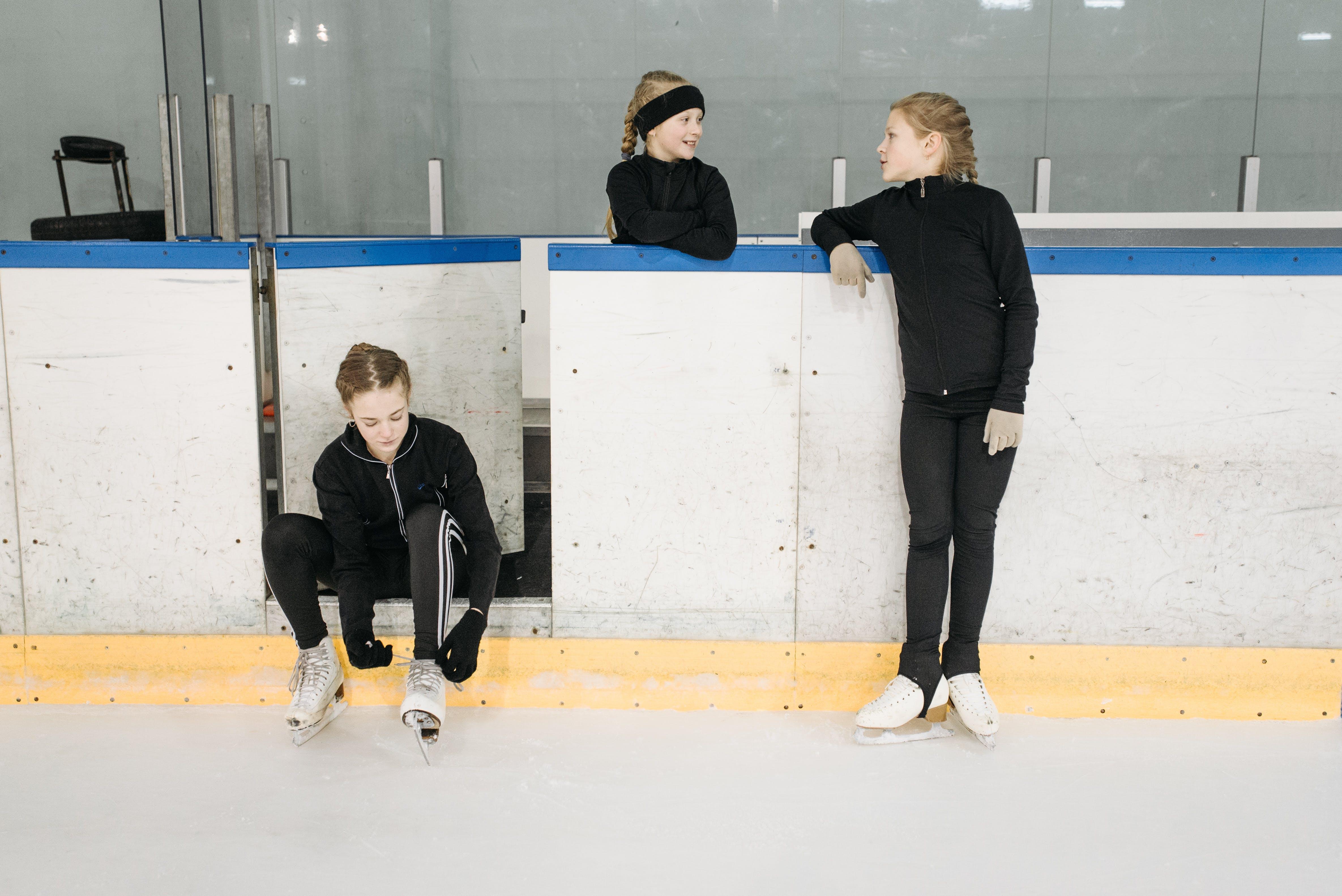 Children ice skating