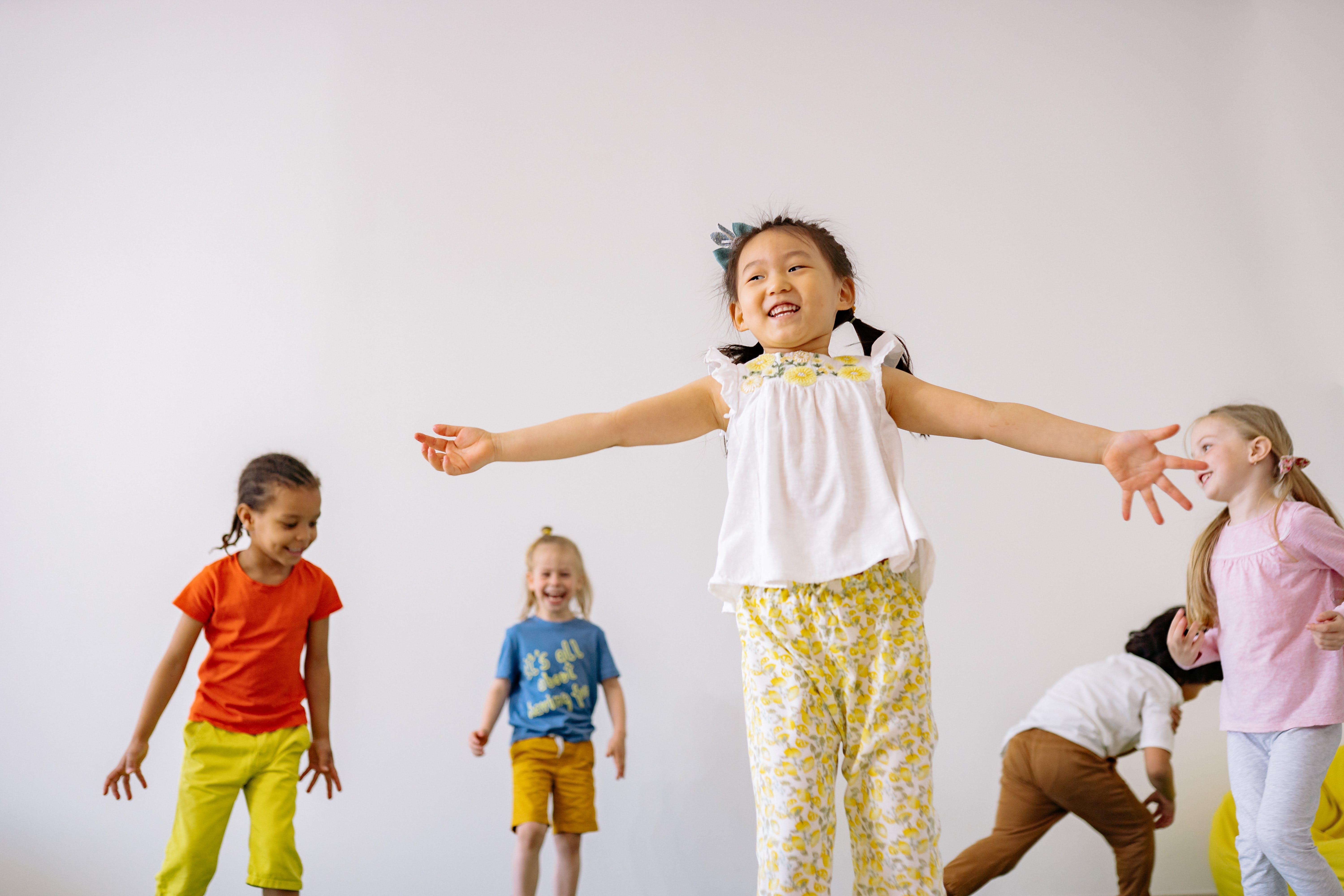 Photograph of children dancing