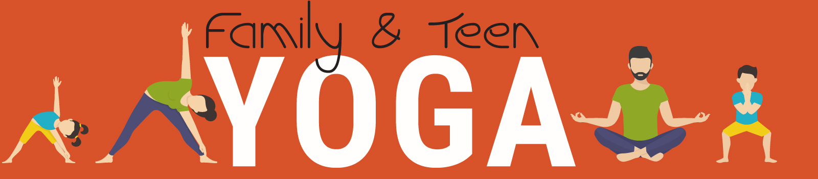 family and teen yoga artwork